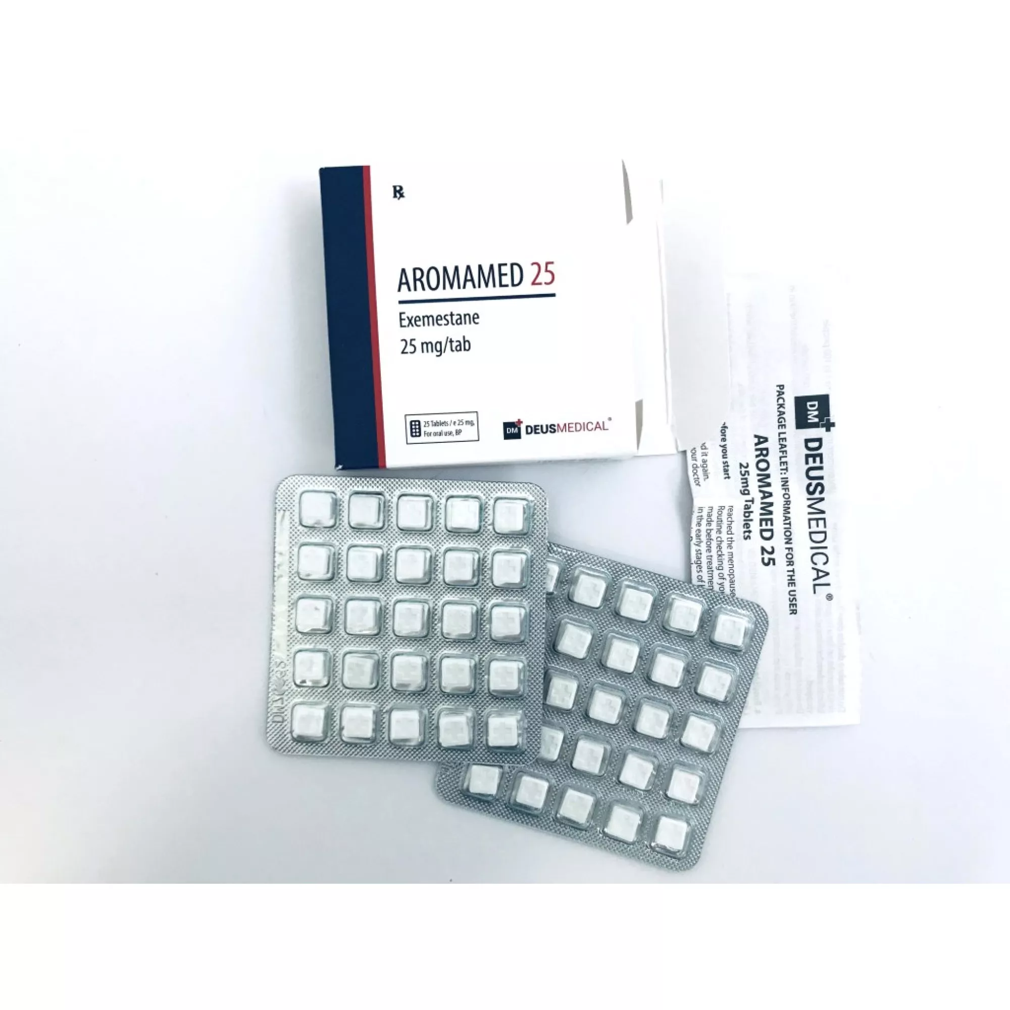 DEUS MEDICAL_AROMAMED 25_Exemestane_DEUSPOWER_STEROIDS_BUY-2000x2000w Exemestane – Deus Medical – 25mg - 25 Tabs