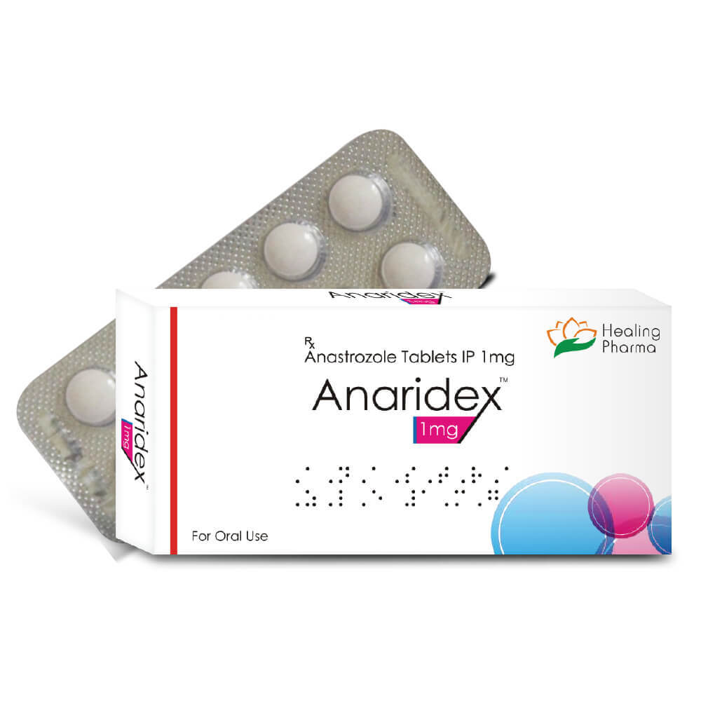 Arimidex-Anastrozole-1mg-1 Anastrozole - Healing Pharma - 1mg - 100 Tabs